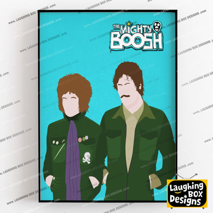 THE MIGHTY BOOSH Comedy Characters Minimalist Print
