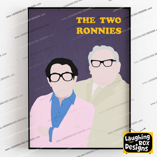 THE TWO RONNIES Comedy Characters Minimalist Print