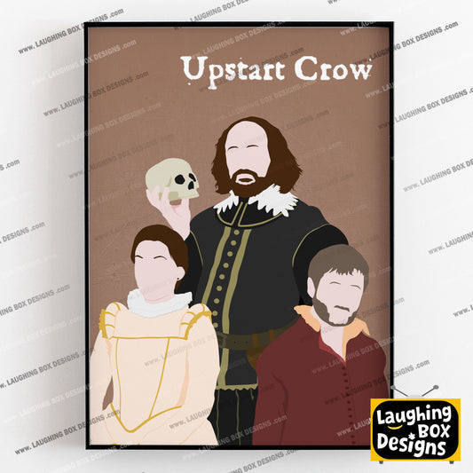 UPSTART CROW Comedy Characters Minimalist Print