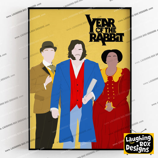 YEAR OF THE RABBIT Comedy Characters Minimalist Print