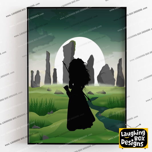 DISNEY'S BRAVE Character inspired Silhouette Print