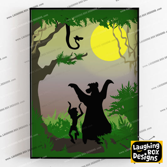DISNEY'S THE JUNGLE BOOK Character inspired Silhouette Print