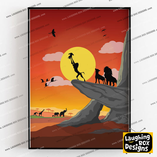 DISNEY'S THE LION KING Character inspired Silhouette Print