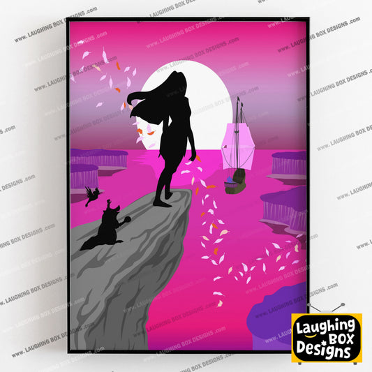 DISNEY'S POCAHONTAS Character inspired Silhouette Print
