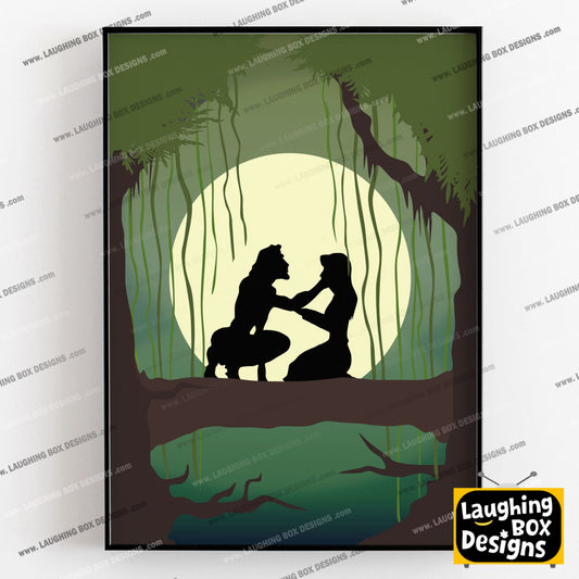 DISNEY'S TARZAN Character inspired Silhouette Print