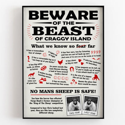 Beware The Beast Of Craggy Island, Father Ted Print