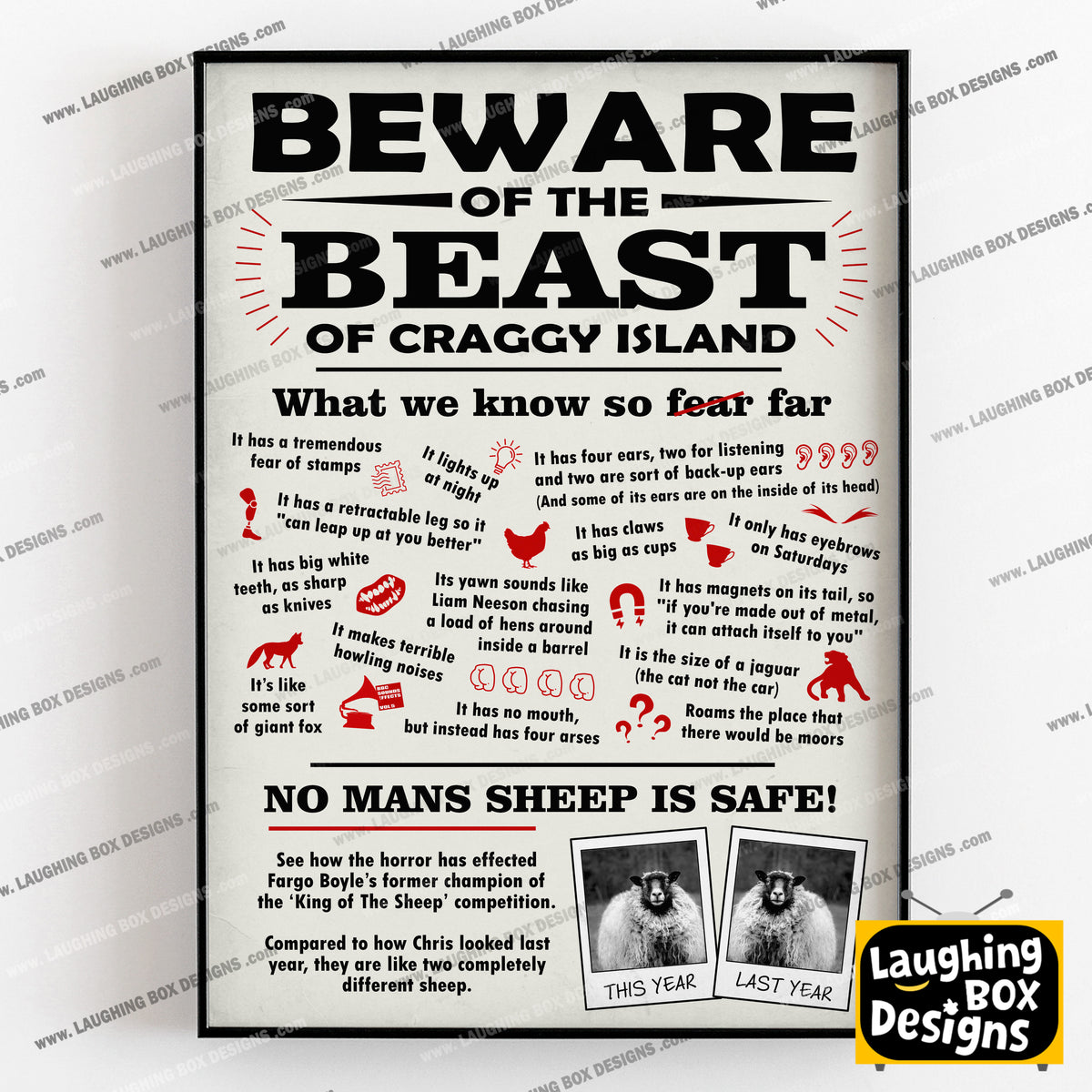 Beware The Beast Of Craggy Island, Father Ted Print