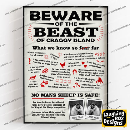 Beware The Beast Of Craggy Island, Father Ted Print