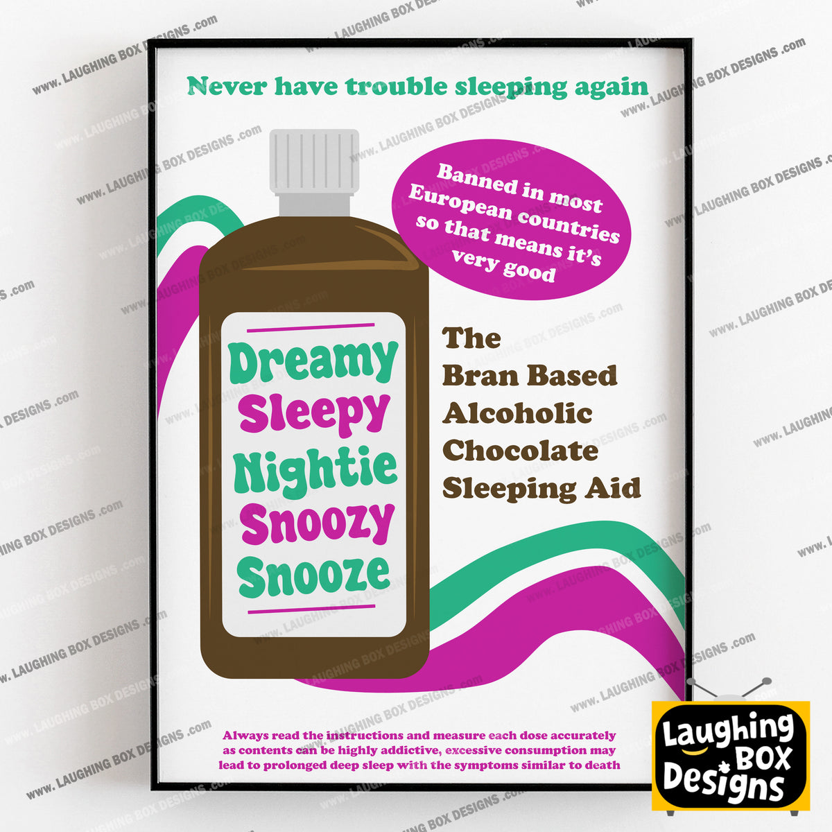 Dreamy Sleepy Nightie Snoozy Snooze Advert, Father Ted Print