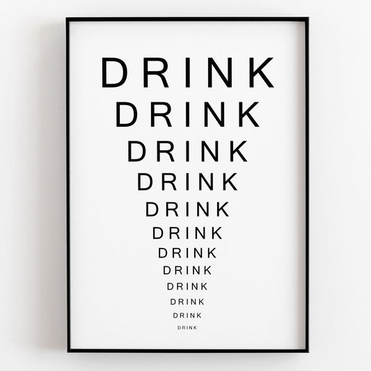 Drink Eye Chart / Father Jack Opticians, Father Ted Print