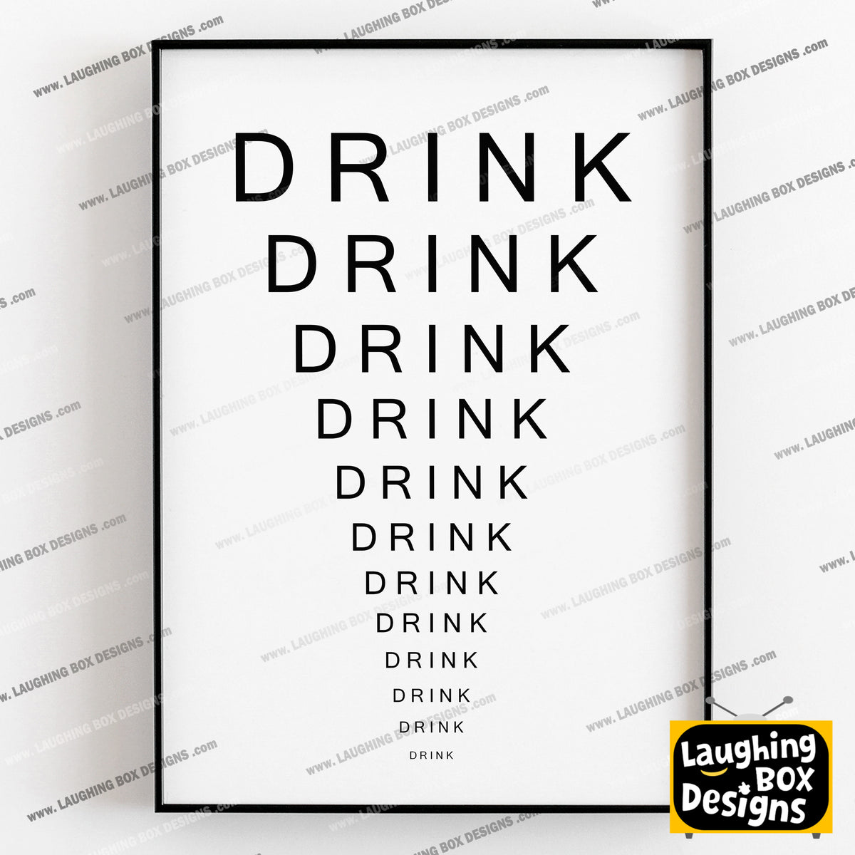 Drink Eye Chart / Father Jack Opticians, Father Ted Print