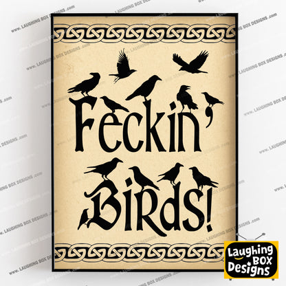 Feckin' Birds / Father Jack Quote, Father Ted Print
