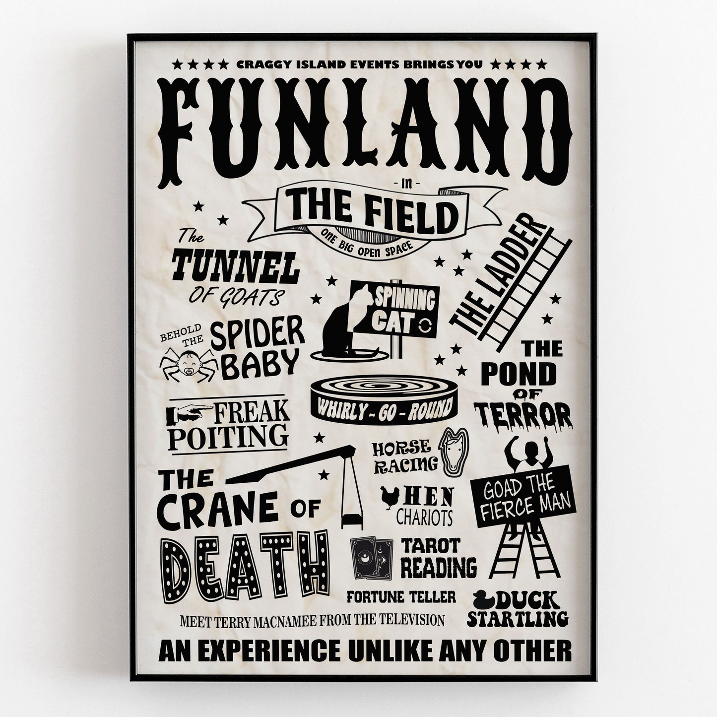 Funland poster / Craggy Island Fair, Father Ted Print