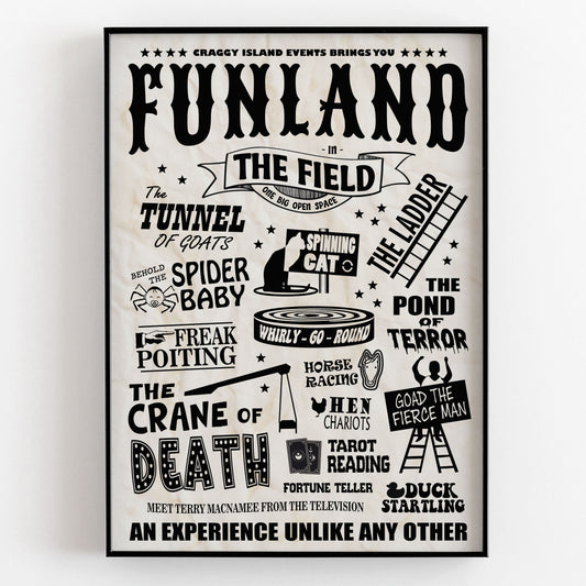 Funland poster / Craggy Island Fair, Father Ted Print