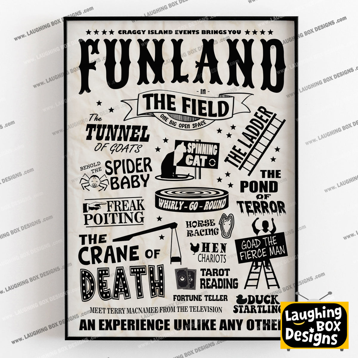 Funland poster / Craggy Island Fair, Father Ted Print