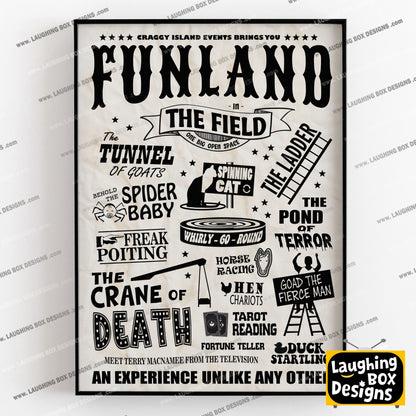 Funland poster / Craggy Island Fair, Father Ted Print