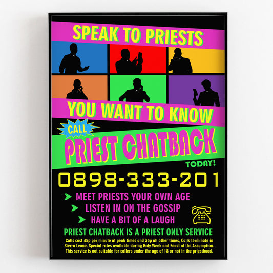 Priest Chatback / Father Ted Poster, Father Ted Print