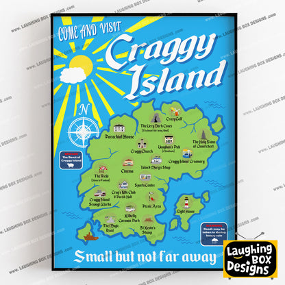 Visit Craggy Island / Small But Not Far Away, Father Ted Print