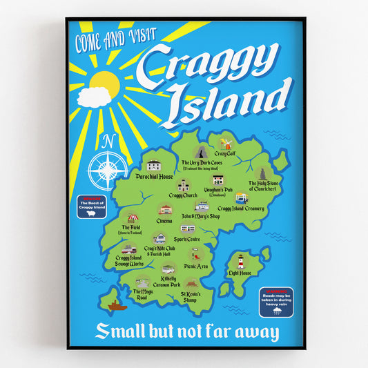 Visit Craggy Island / Small But Not Far Away, Father Ted Print