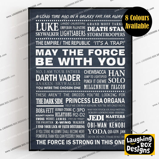 STAR WARS Typography Print (available in 8 colours)