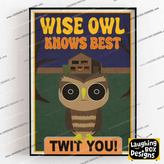WISE OWL KNOWS BEST, Inside Number Nine Print