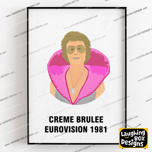 LES McQUEEN, Creme Brulee Eurovision 1981, Character Quote, The League of Gentlemen Print