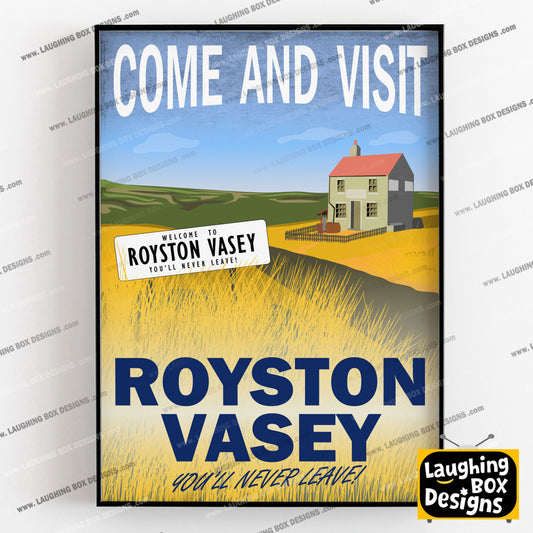 COME AND VISIT ROYSTON VASEY, Sign and Shop, The League of Gentlemen Print