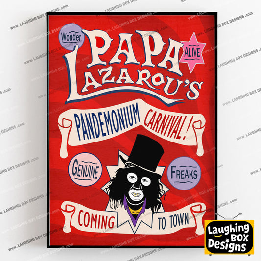 PAPA LAZAROU'S PANDEMONIUM CARNIVAL ADVERT, The League of Gentlemen Print