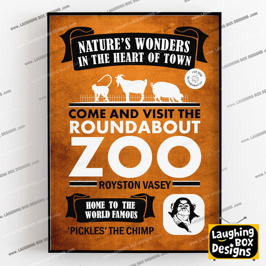 ROUNDABOUT ZOO ADVERT, Royston Vasey, The League of Gentlemen Print