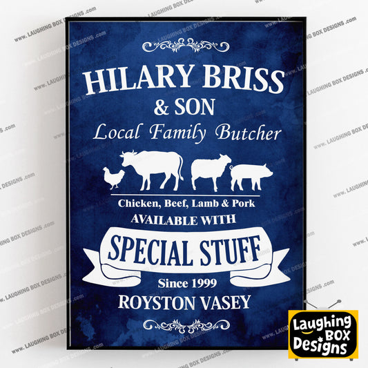HILARY BRISS & SON Special Stuff Butchers, The League of Gentlemen Print