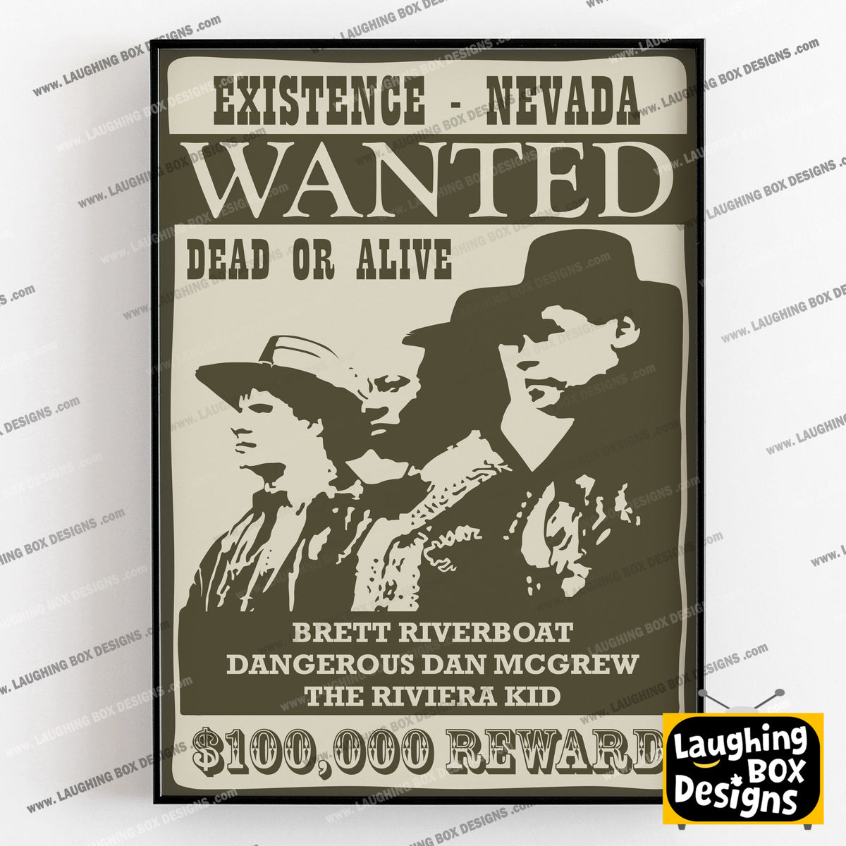 WANTED POSTER, Gunmen of the Apocalypse, Existnce Nevada, Red Dwarf Print