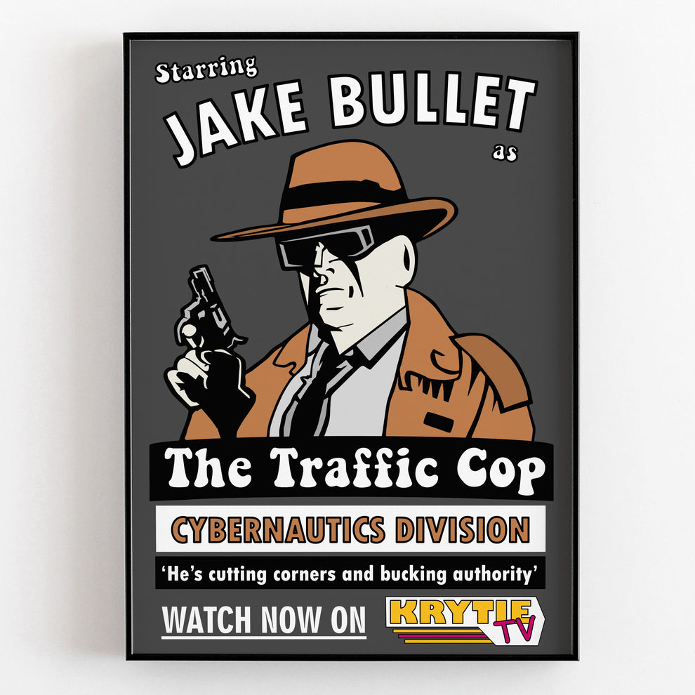 JAKE BULLET, THE TRAFFIC COP, Cybernautics Division, Krytie TV Poster ...