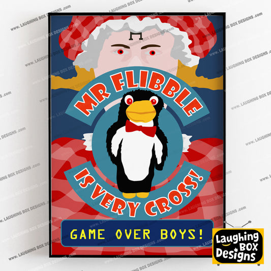 MR FLIBBLE IS VERY CROSS! Quarantined Rimmer, Red Dwarf Print