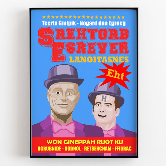 THE SENSATIONAL REVERSE BROTHERS, Tour Poster, Red Dwarf Print