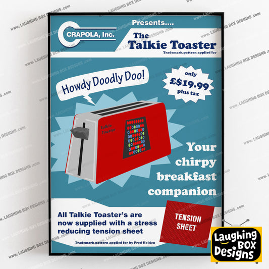 TALKIE TOASTER and TENSION SHEET ADVERT, Red Dwarf Print