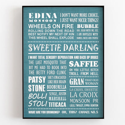ABSOLUTELY FABULOUS Typography Print (available in 8 colours)
