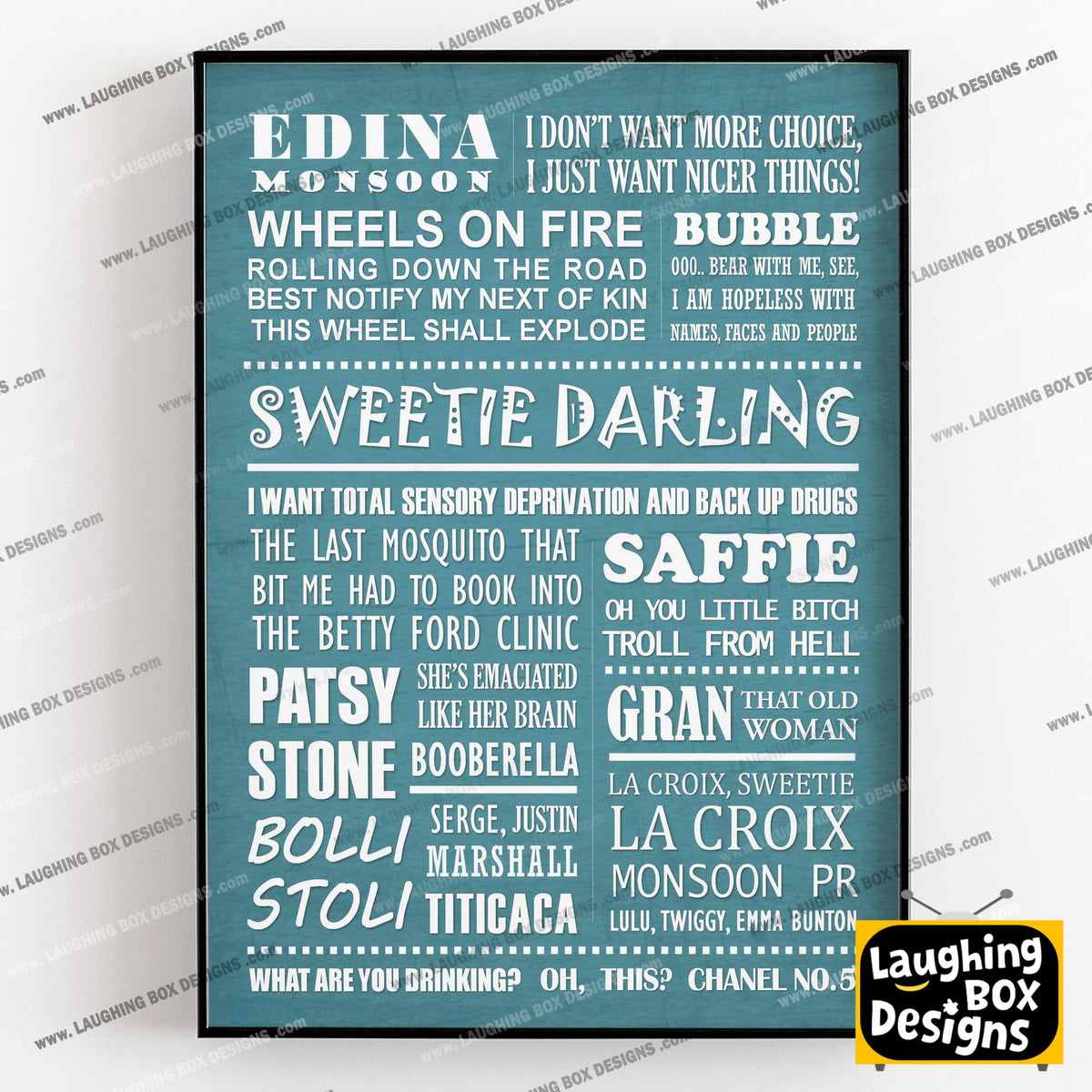 ABSOLUTELY FABULOUS Typography Print (available in 8 colours)