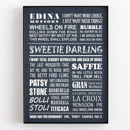 ABSOLUTELY FABULOUS Typography Print (available in 8 colours)