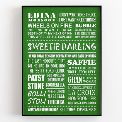 ABSOLUTELY FABULOUS Typography Print (available in 8 colours)