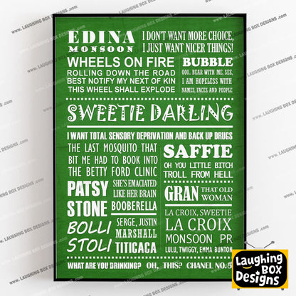 ABSOLUTELY FABULOUS Typography Print (available in 8 colours)
