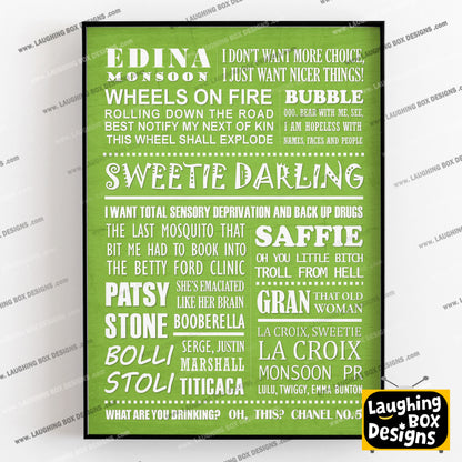 ABSOLUTELY FABULOUS Typography Print (available in 8 colours)