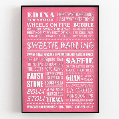 ABSOLUTELY FABULOUS Typography Print (available in 8 colours)