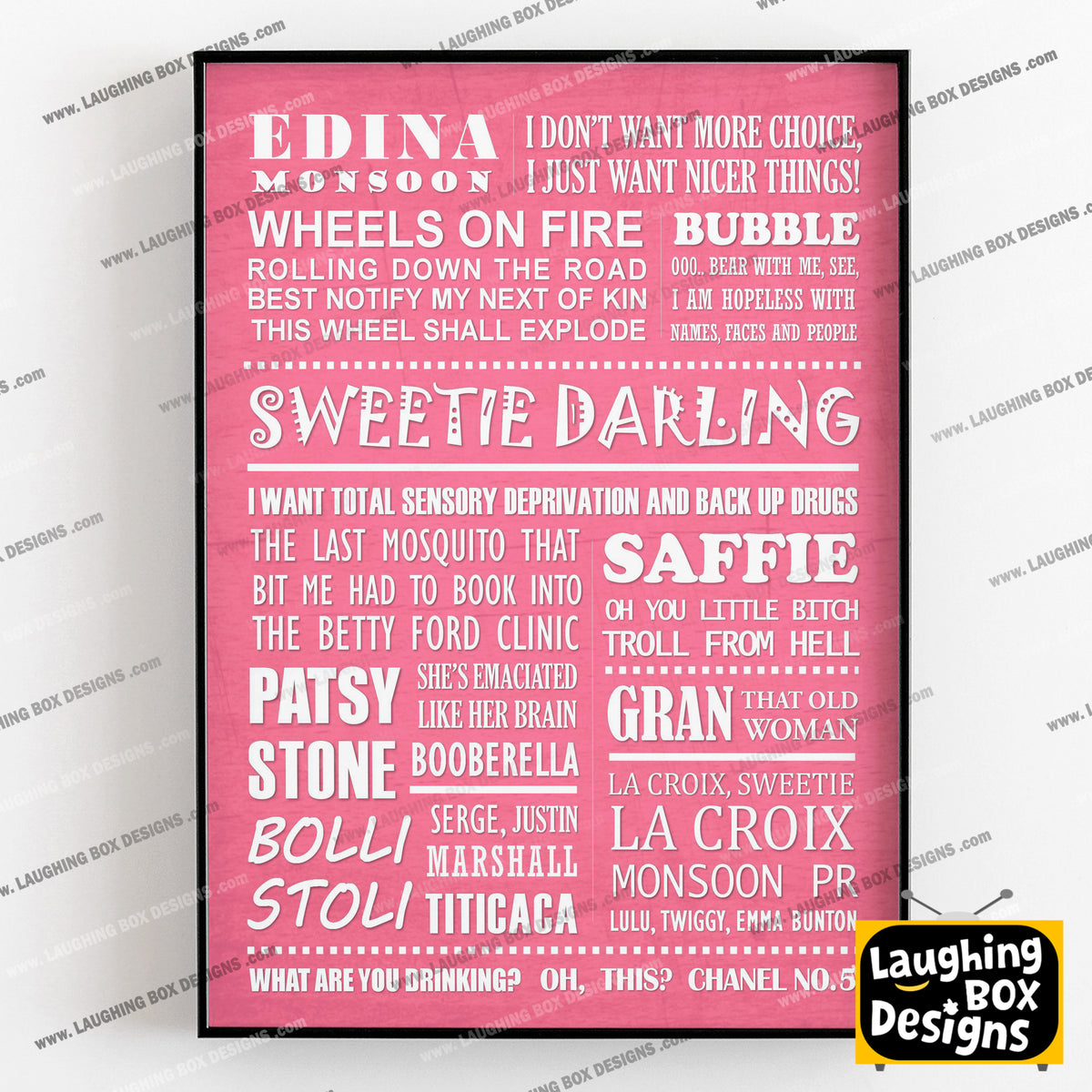 ABSOLUTELY FABULOUS Typography Print (available in 8 colours)