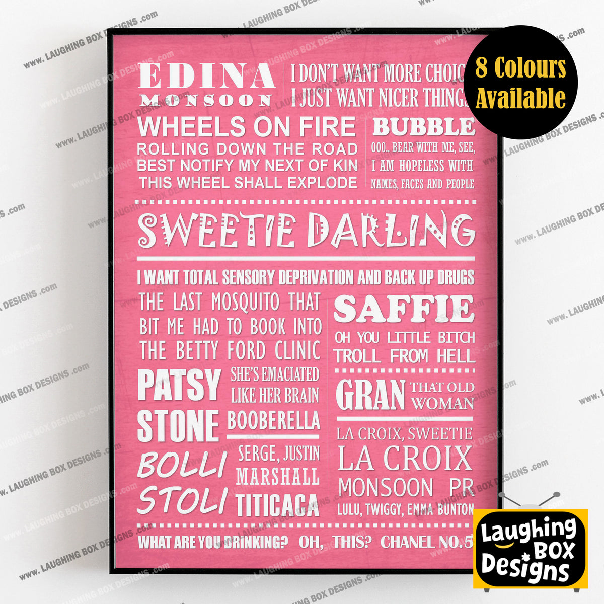 ABSOLUTELY FABULOUS Typography Print (available in 8 colours)
