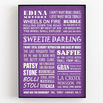 ABSOLUTELY FABULOUS Typography Print (available in 8 colours)