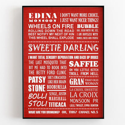 ABSOLUTELY FABULOUS Typography Print (available in 8 colours)