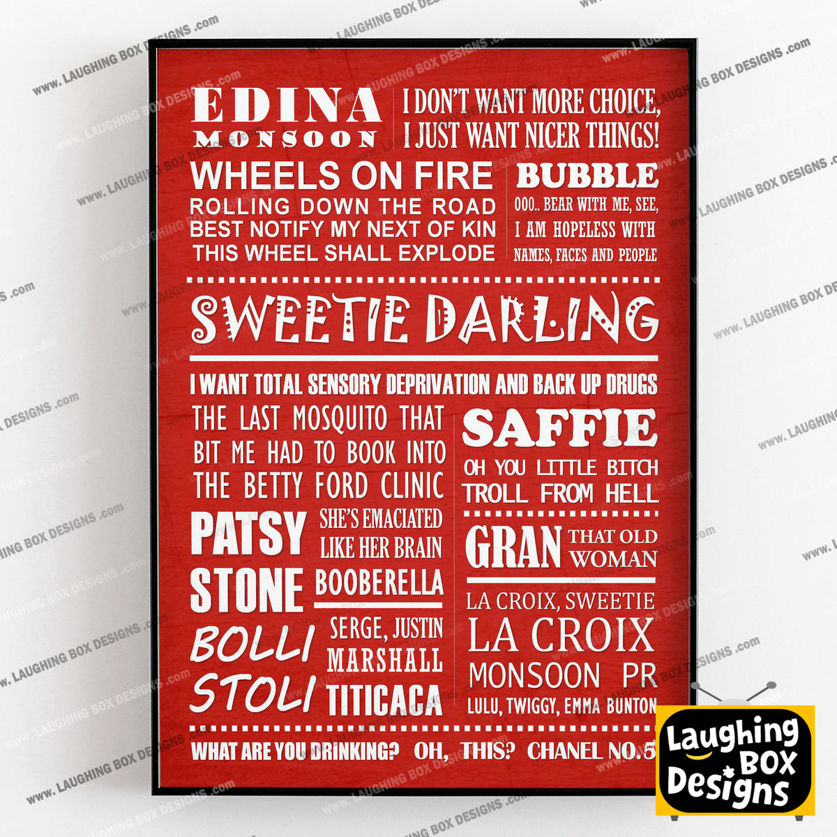 ABSOLUTELY FABULOUS Typography Print (available in 8 colours)