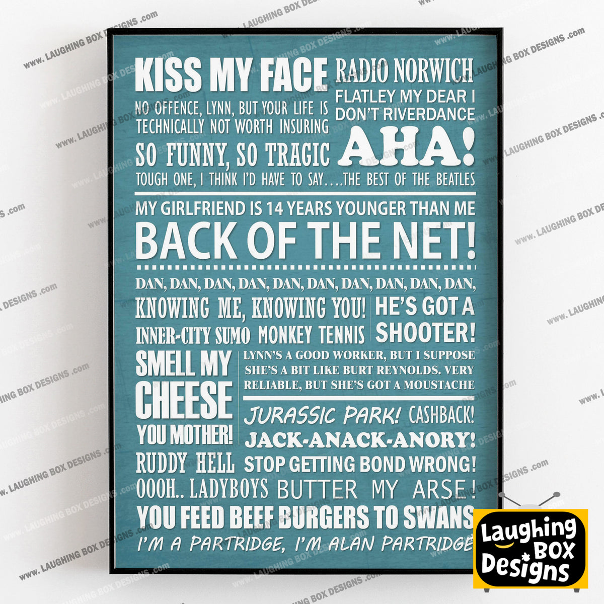 ALAN PARTRIDGE Typography Print (available in 8 colours)