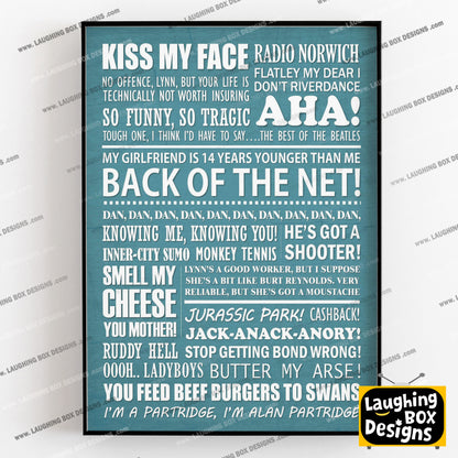 ALAN PARTRIDGE Typography Print (available in 8 colours)