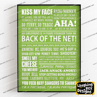 ALAN PARTRIDGE Typography Print (available in 8 colours)